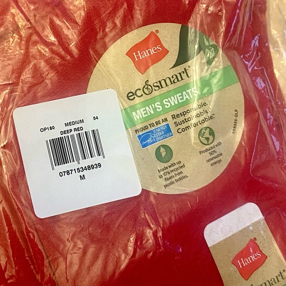 Hanes Men’s Full-Zip EcoSmart Hoodie, Fleece Hooded Sweatshirt with Zipper-NWT - Picture 7 of 7